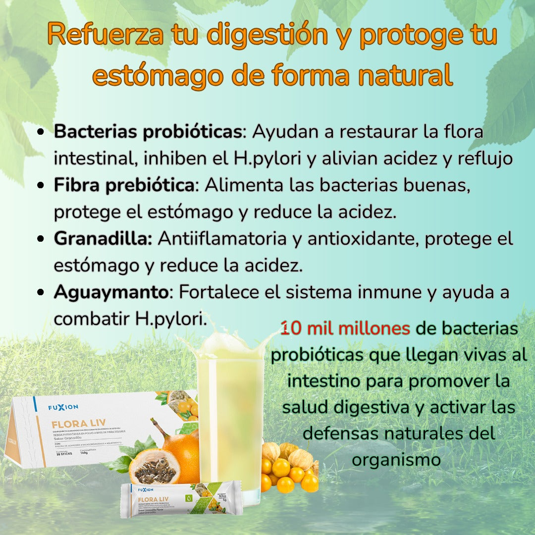 🔥 ¡Dile adiós a la gastritis y Helicobacter pylori! con Flora Liv el 🦠