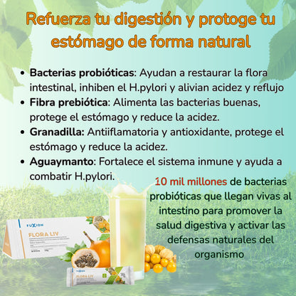 🔥 ¡Dile adiós a la gastritis y&nbsp;Helicobacter pylori!&nbsp;con Flora Liv el&nbsp; 🦠