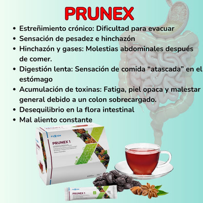 PRUNEX 1  DE FUXION: Limpia y desintoxica el sistema digestivo
