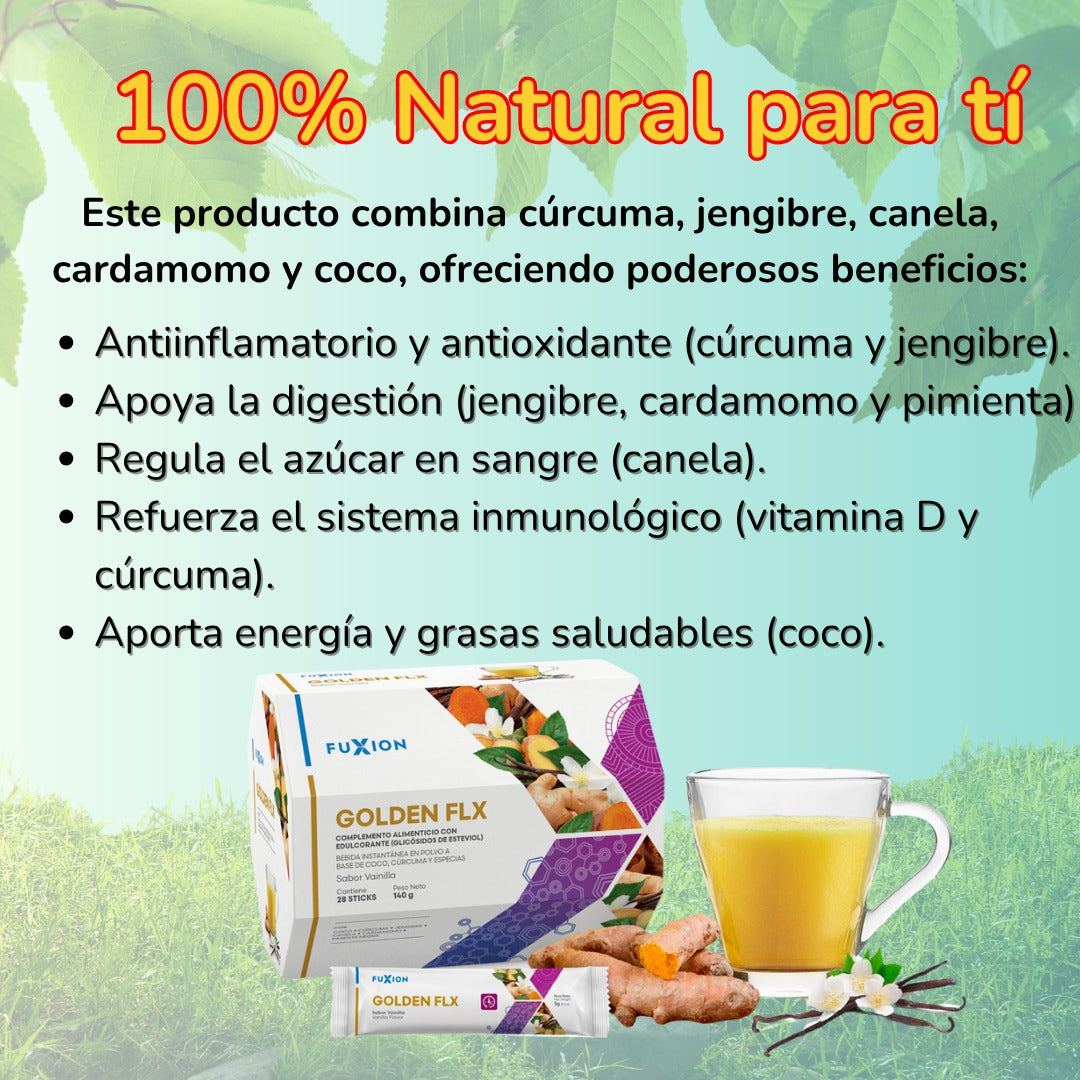 GOLDEN FLX DE FUXION: Desinflamatorio Natural